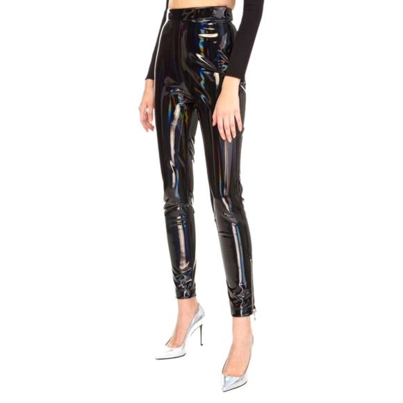 $1050 BALMAIN Holographic Pant Size 36 US 4 - Picture 4 of 13
